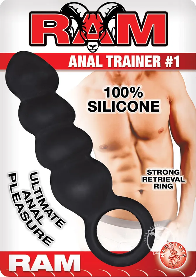 Anal Ram Ram Anal Trainer 1 Silicone Anal Probe Black