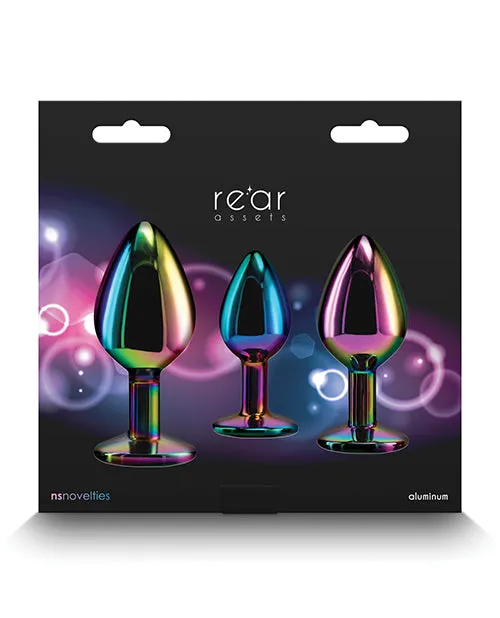 Anal Rear Assets Rear Assets Aluminum Anal Plug Trainer Kit 3 pieces Rainbow Anal Rear Assets Rear Assets Aluminum Anal Plug Trainer Kit 3 pieces Rainbow