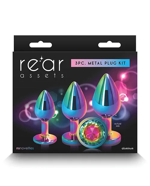 Anal Rear Assets Rear Assets Aluminum Anal Plug Trainer Kit 3 pieces Rainbow Anal Rear Assets Rear Assets Aluminum Anal Plug Trainer Kit 3 pieces Rainbow