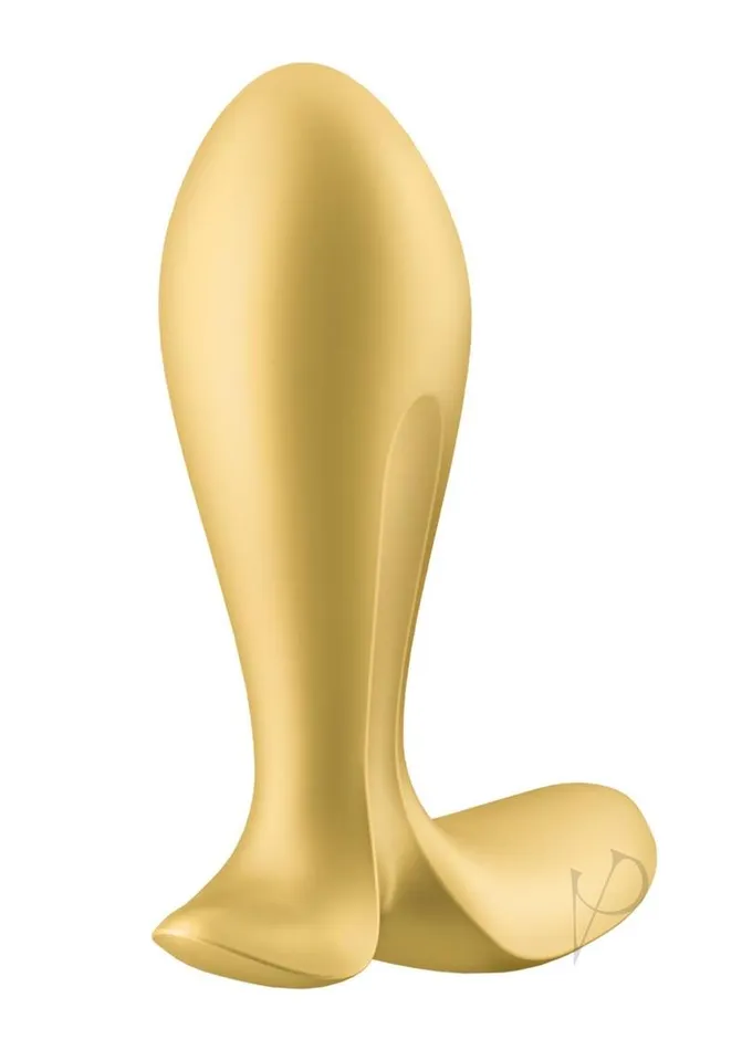 Anal Satisfyer Satisfyer Intensity Plug Rechargeable Silicone Connect App Anal Plug Gold