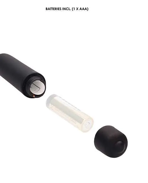 Anal Shots Ouch Urethral Sounding Silicone Vibrating Bullet Plug wBeaded Tip Black Ouch
