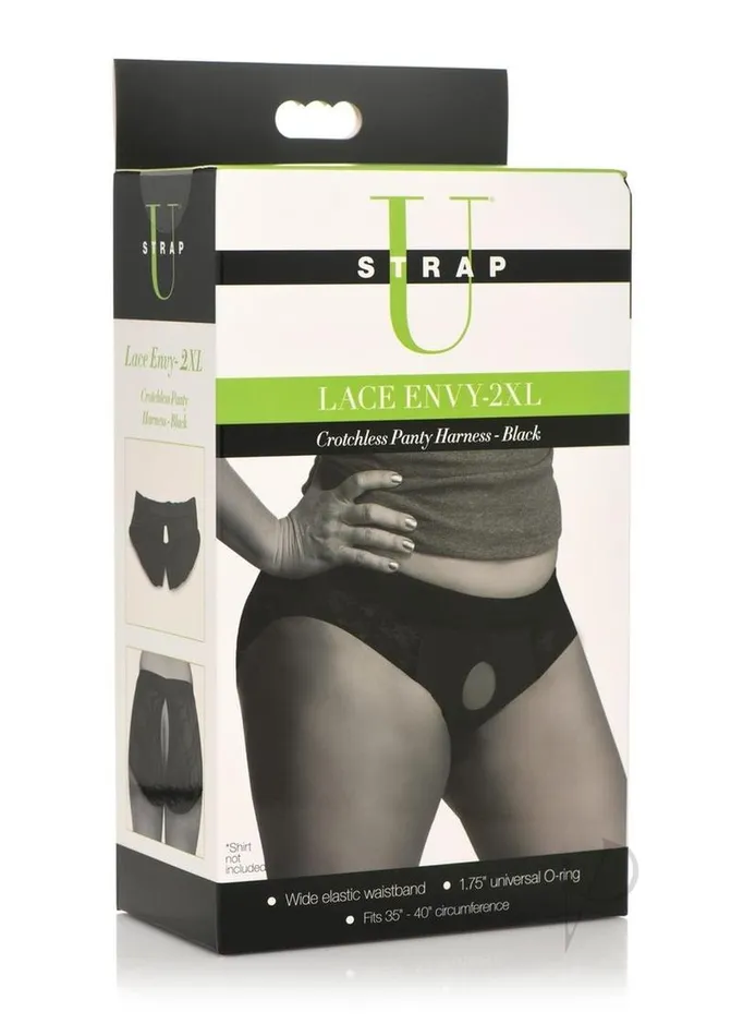 Anal Strap U Strap U Lace Envy Black Crotchless Panty Harness XXLarge Black Anal Strap U Strap U Lace Envy Black Crotchless Panty Harness XXLarge Black