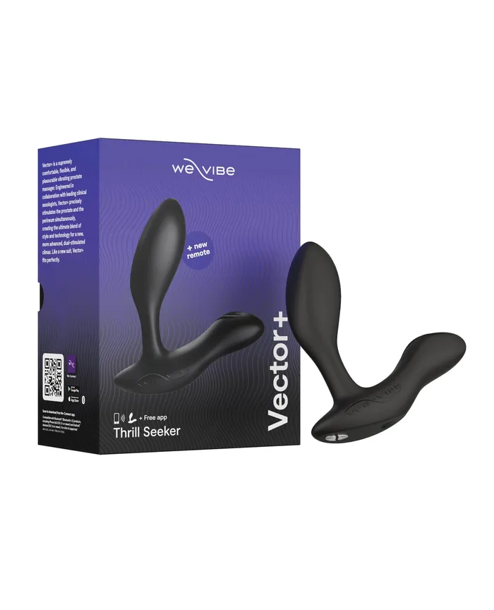 Anal We Vibe WeVibe Vector Rechargeable Silicone Vibrating Prostate Massager with Remote Control Charcoal Black Anal We Vibe WeVibe Vector Rechargeable Silicone Vibrating Prostate Massager with Remote Control Charcoal Black