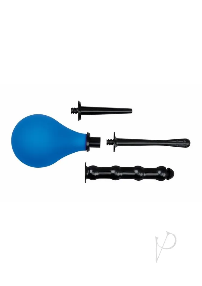 AquaClean 220ML Douche with Interchangeable Nozzle 4 Piece BlueBlack Aqua Clean Anal AquaClean 220ML Douche with Interchangeable Nozzle 4 Piece BlueBlack Aqua Clean Anal
