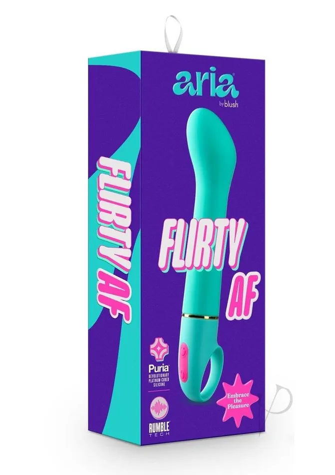 Aria Vibrators Aria Flirty AF Silicone Vibrator Teal