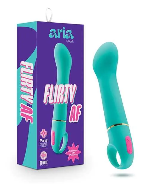 Aria Vibrators Aria Flirty AF Silicone Vibrator Teal