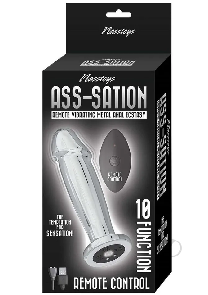 Ass Sation Male Sex Toys AssSation Vibrating Metal Anal Ecstasy with Remote Control Silver Ass Sation Male Sex Toys AssSation Vibrating Metal Anal Ecstasy with Remote Control Silver