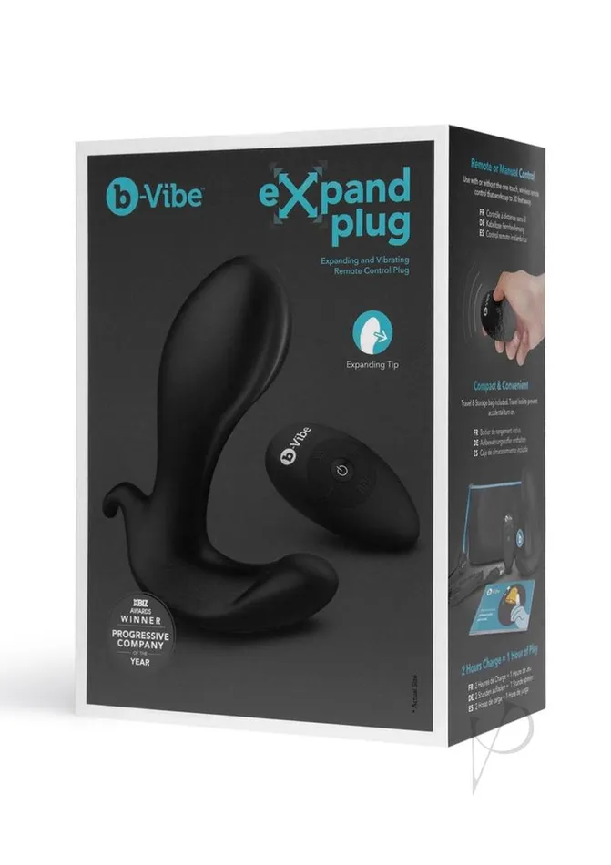 B Vibe Anal BVibe Expanding Anal Plug Rechargeable Silicone with Remote Control Black B Vibe Anal BVibe Expanding Anal Plug Rechargeable Silicone with Remote Control Black