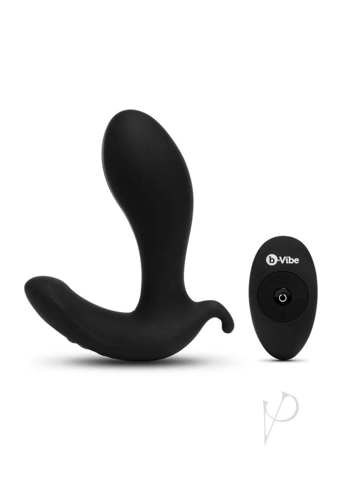 B Vibe Anal BVibe Expanding Anal Plug Rechargeable Silicone with Remote Control Black