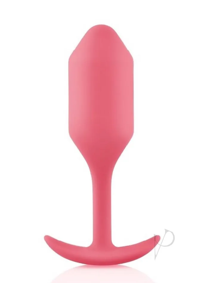 B Vibe Anal BVibe Snug Plug 2 Silicone Weighted Anal Plug Coral