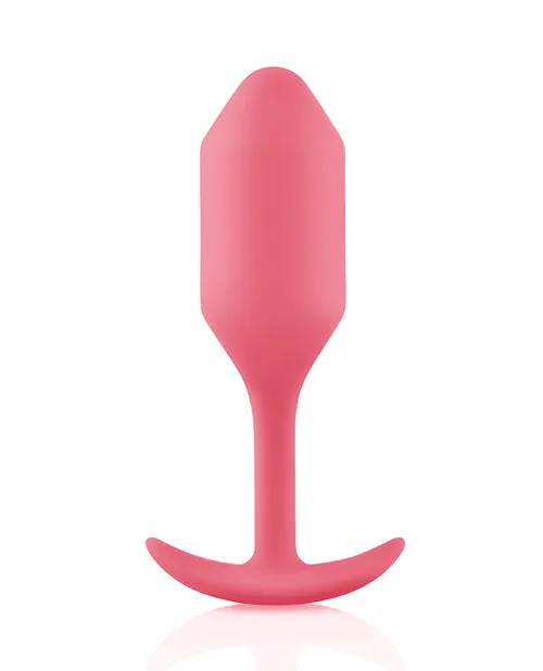B Vibe Anal BVibe Snug Plug 2 Silicone Weighted Anal Plug Coral