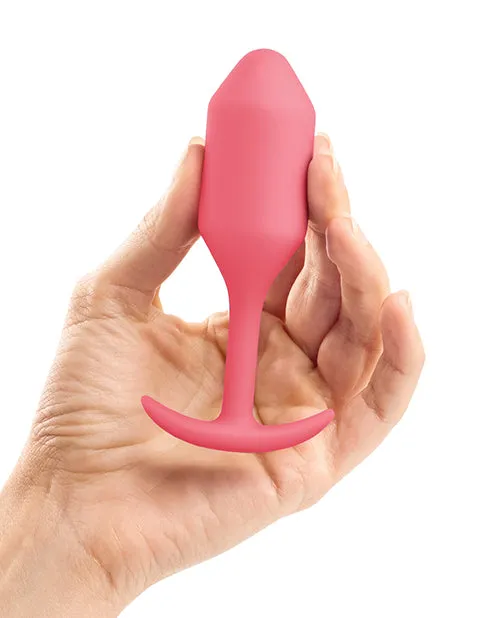 B Vibe Anal BVibe Snug Plug 2 Silicone Weighted Anal Plug Coral