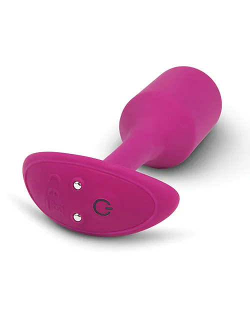 BVibe Vibrating Snug Plug 2 Rechargeable Silicone Anal Plug Rose B Vibe Anal