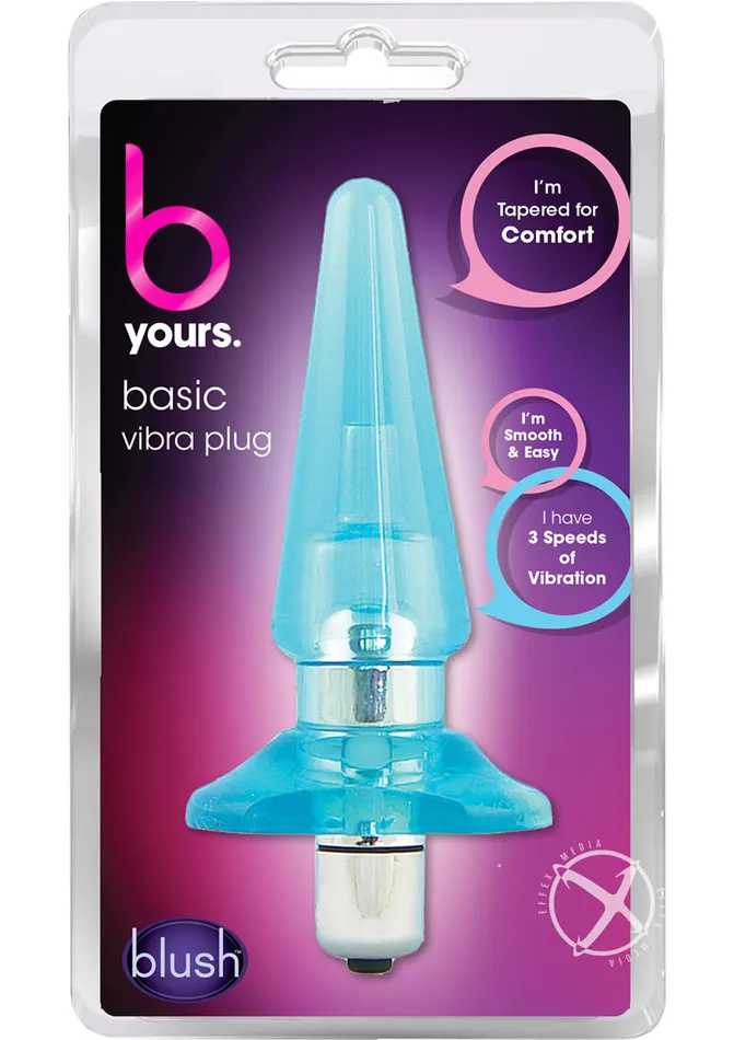 B Yours Anal B Yours Basic Vibrating Butt Plug Blue
