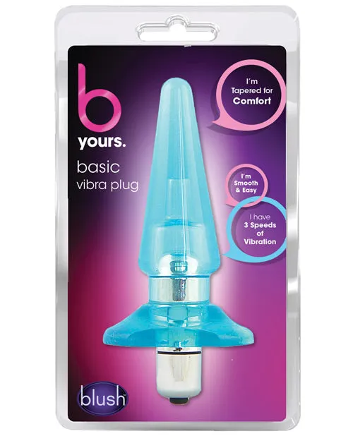 B Yours Anal B Yours Basic Vibrating Butt Plug Blue
