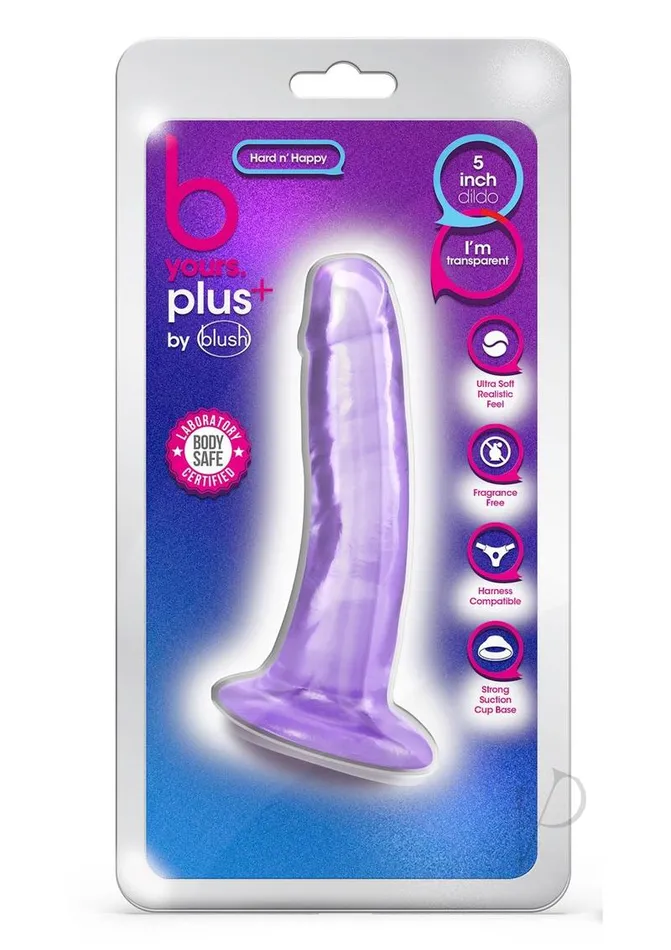 B Yours Dildos B Yours Plus Hard n Happy Realistic Dildo 55in Purple
