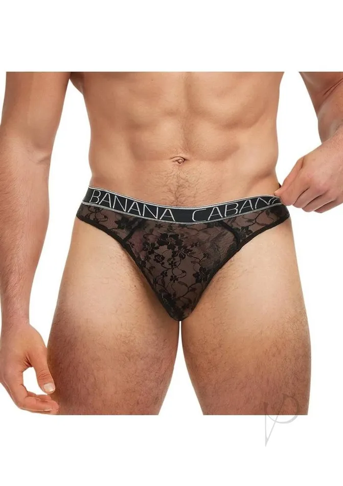 Banana Cabana Anal Banana Cabana Lace Nights Thong SmallMedium Black Banana Cabana Anal Banana Cabana Lace Nights Thong SmallMedium Black