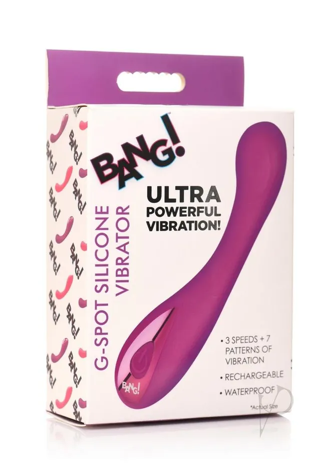 Bang GSpot Rechargeable Silicone Vibrator Purple Bang Vibrators
