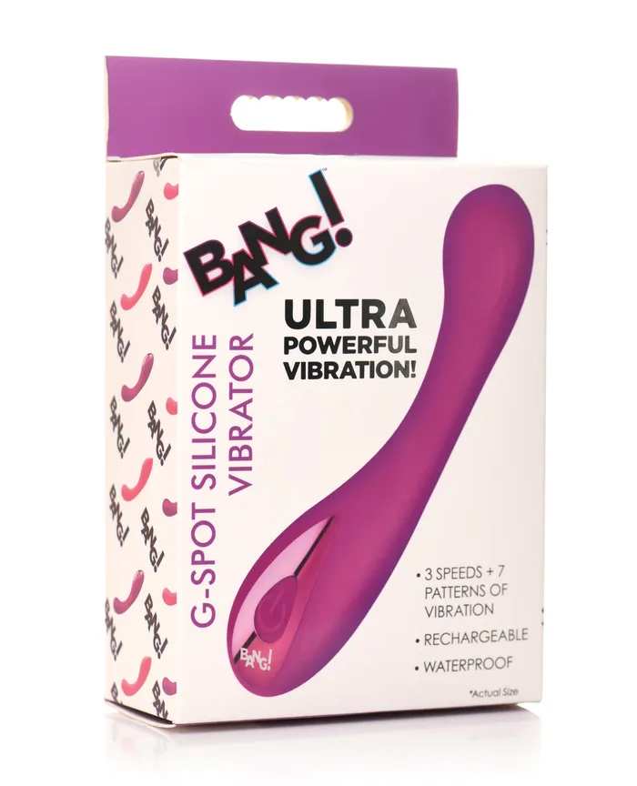 Bang GSpot Rechargeable Silicone Vibrator Purple Bang Vibrators