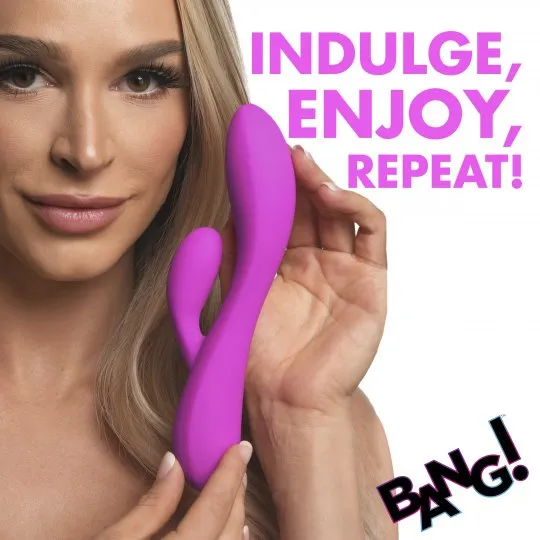 Bang Vibrators 10X Flexible Silicone Rabbit Vibrator Purple