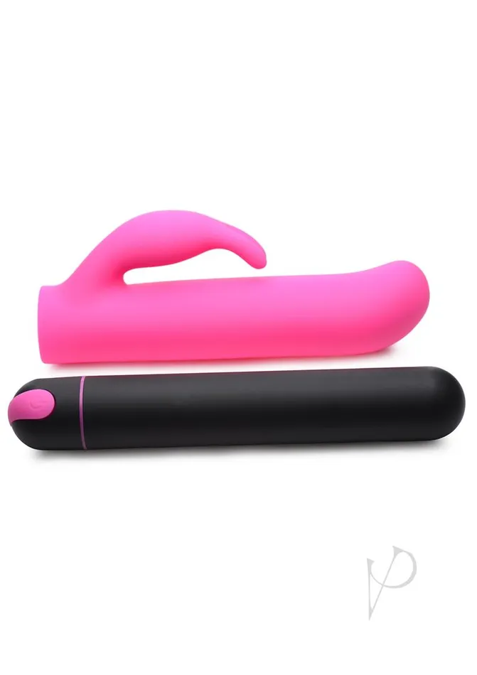 Bang Vibrators Bang XL Bullet and Rabbit Silicone Sleeve Set PinkBlack