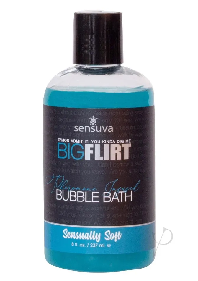 Big Flirt Pheromone Bubble Bath 8oz Sensually Soft Big Flirt Male Sex Toys