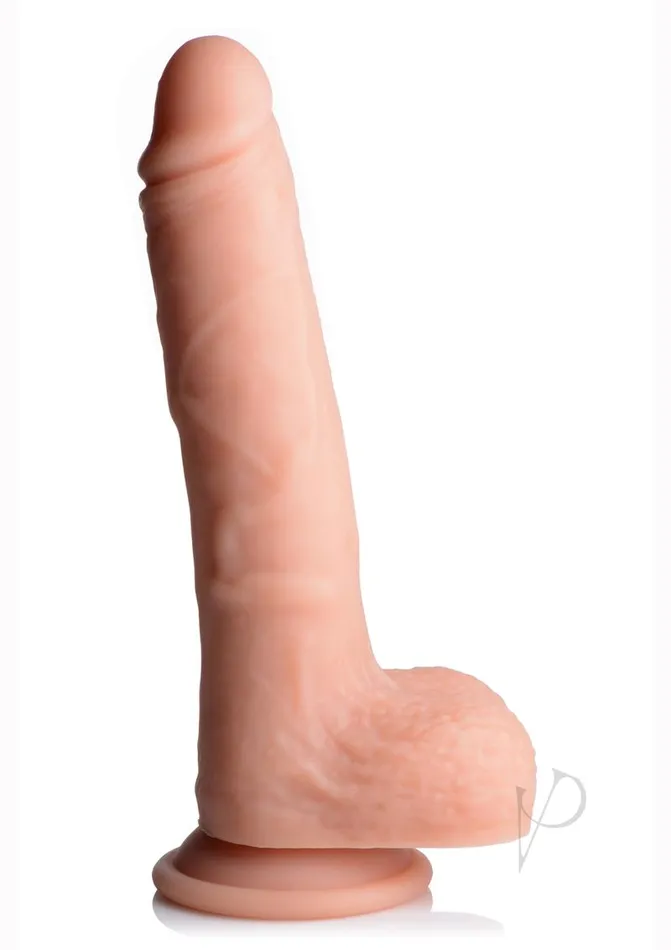 Big Shot Female Sex Toys Big Shot Silicone Vibrating and Twirling Rechargeable Dildo with Balls and Remote Control 9in Vanilla