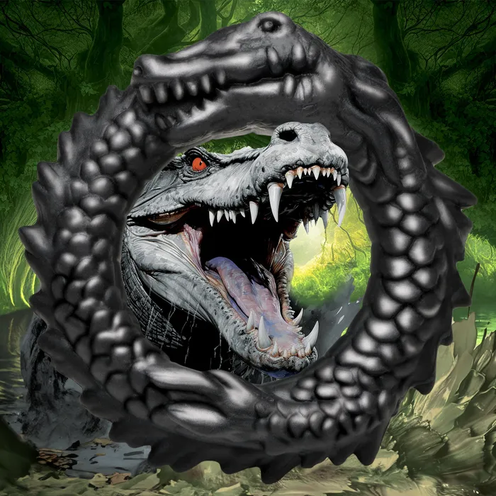Black Caiman Silicone Cock Ring Creature Cocks Male Sex Toys
