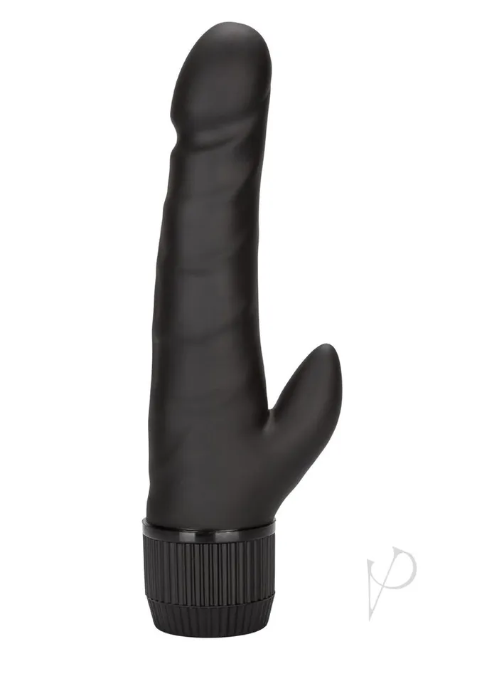 Black Velvet Clit Arouser Realistic Rabbit Vibrator Black Playful Dongs Vibrators