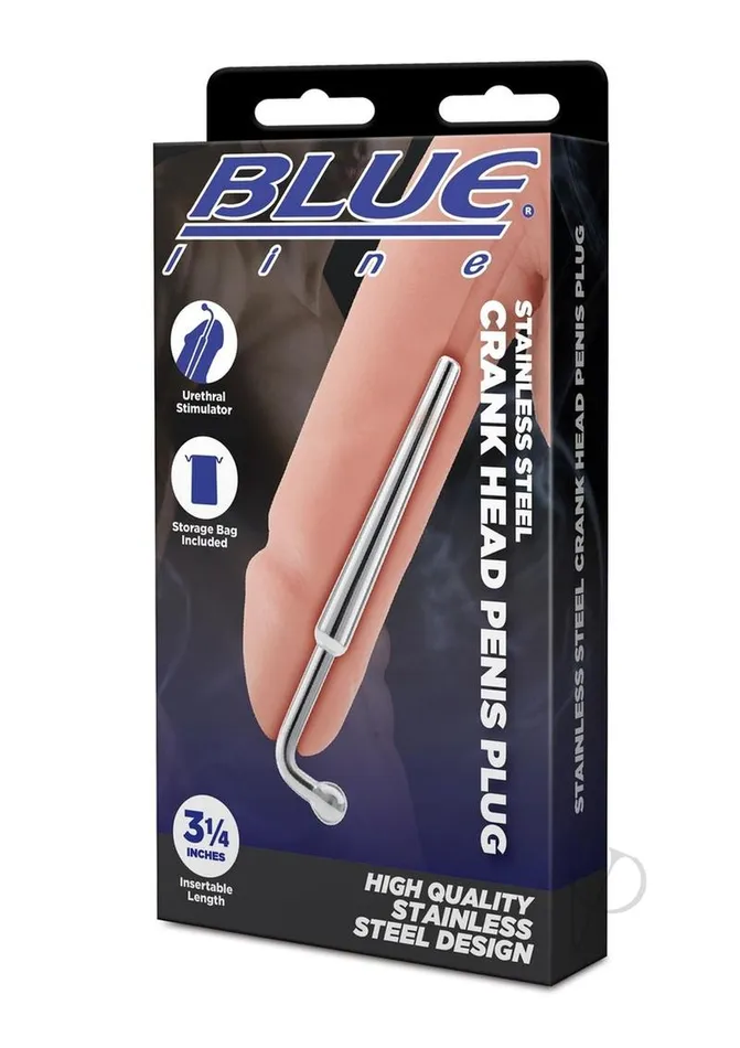 Blue Line Crank Head Penis Plug Stainless Steel Blue Line Cand B Gear Male Sex Toys Blue Line Crank Head Penis Plug Stainless Steel Blue Line Cand B Gear Male Sex Toys