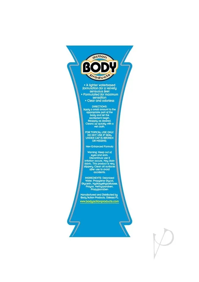Body Action Products Female Sex Toys Body Action Ultra Glide Water Based Lubricant 85 oz