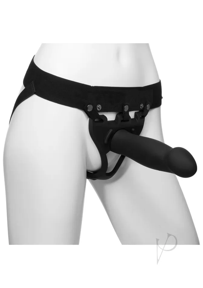 Body Extensions Body Extensions Be Bold Silicone StrapOn Harness with Hollow Dildo 8in 2 piece kit Black Female Sex Toys Body Extensions Body Extensions Be Bold Silicone StrapOn Harness with Hollow Dildo 8in 2 piece kit Black Female Sex Toys