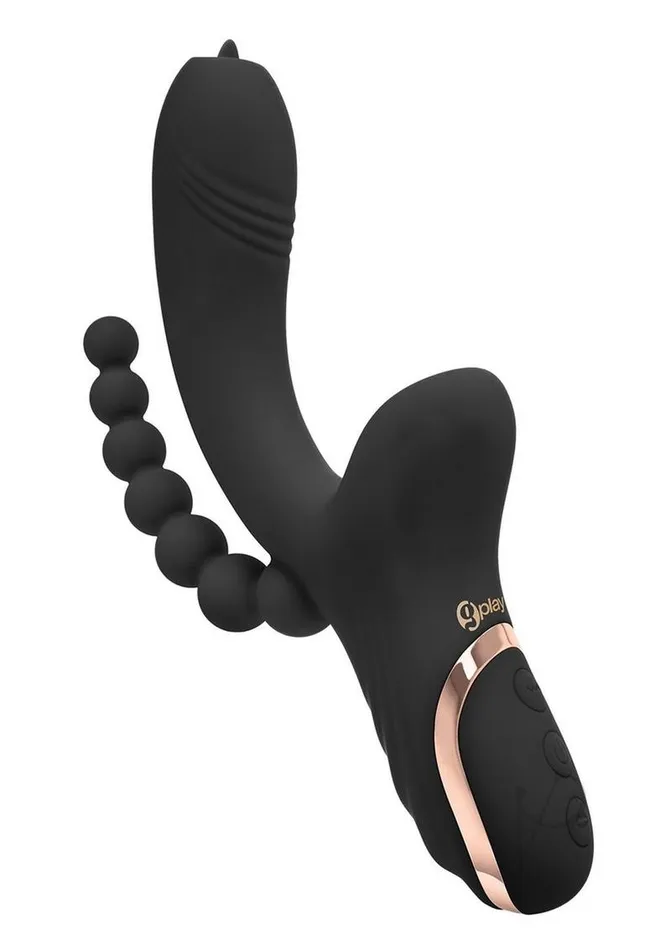 Bodywand Female Sex Toys Bodywand GPlay Rechargeable Silicone GSpot and Suction Vibrator with Anal Beads Black Bodywand Female Sex Toys Bodywand GPlay Rechargeable Silicone GSpot and Suction Vibrator with Anal Beads Black