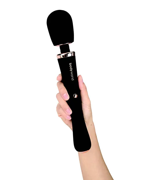 Bodywand Vibrators Bodywand Couture Rechargeable Silicone Wand Massager BlackRose Gold Bodywand Vibrators Bodywand Couture Rechargeable Silicone Wand Massager BlackRose Gold