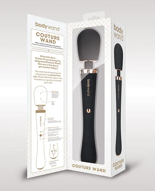 Bodywand Vibrators Bodywand Couture Rechargeable Silicone Wand Massager BlackRose Gold Bodywand Vibrators Bodywand Couture Rechargeable Silicone Wand Massager BlackRose Gold