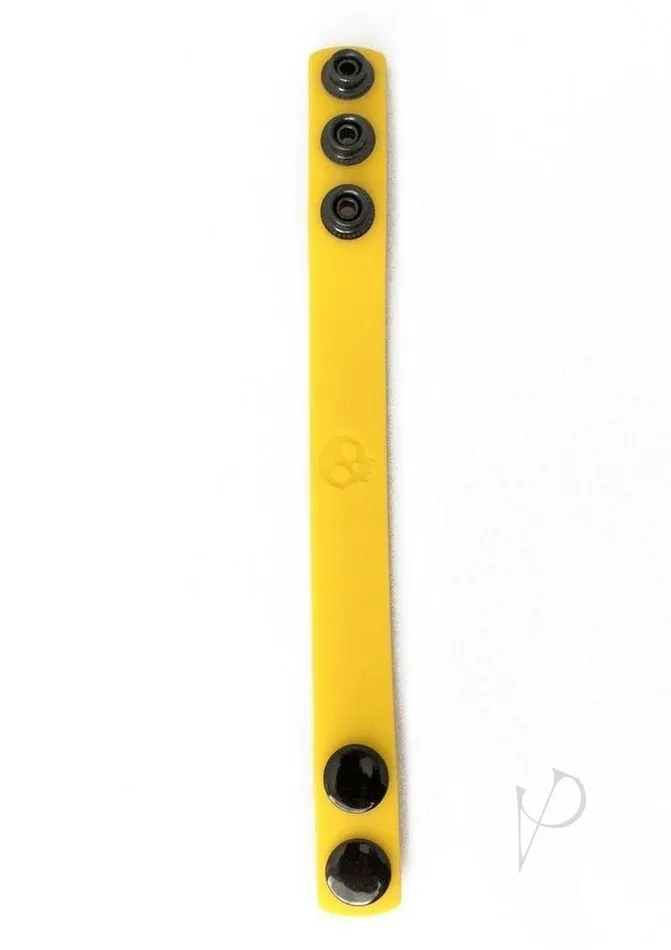 Boneyard Male Sex Toys Boneyard Silicone Cock Strap 3Snap Ring Yellow