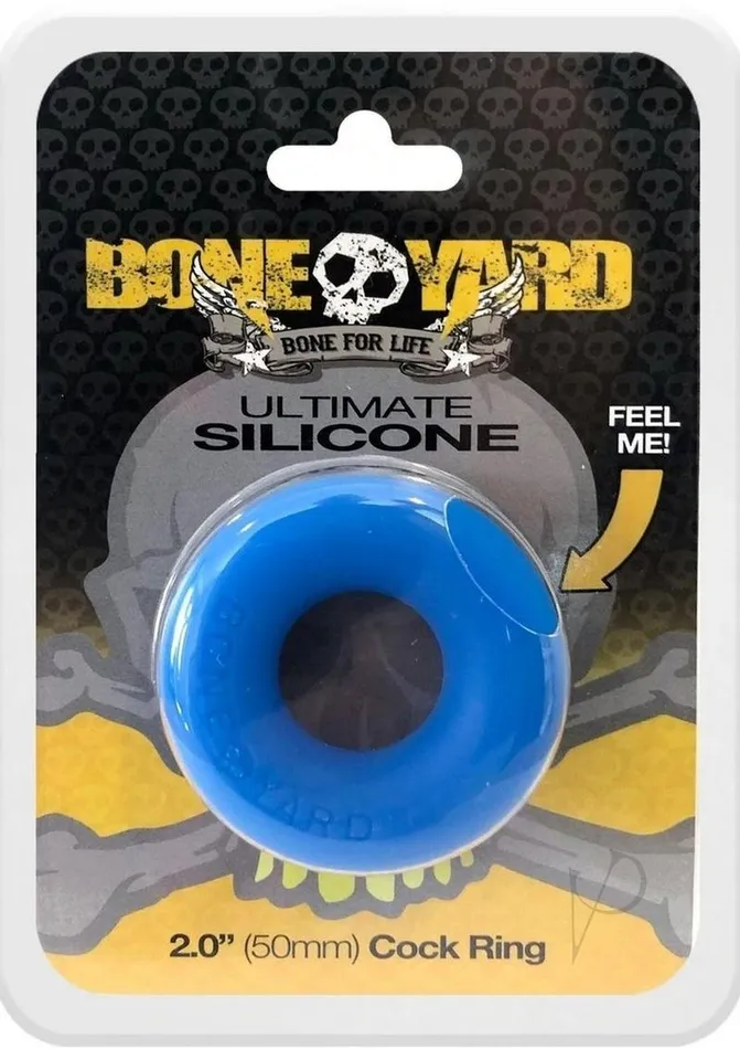 Boneyard Male Sex Toys Boneyard Ultimate Silicone Cock Ring 2in Blue