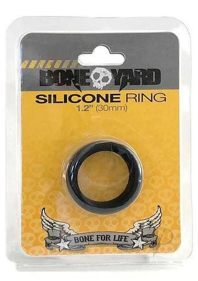 Boneyard Silicone Ring Cock Ring 12in Black Boneyard Male Sex Toys