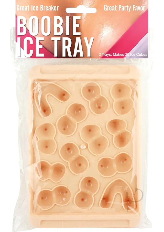 Boobie Ice Tray Flesh 2 Pack Bachelorette Dildos