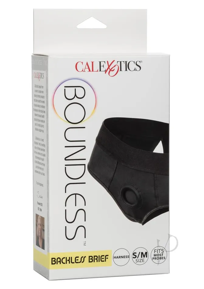 Boundless Boundless Backless Brief Harness SM Black Female Sex Toys
