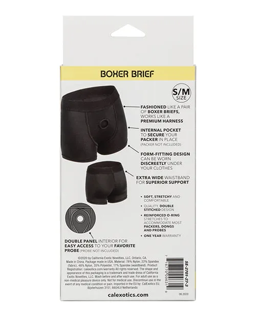 Boundless Female Sex Toys Boundless Boxer Brief Harness SM Black Boundless Female Sex Toys Boundless Boxer Brief Harness SM Black