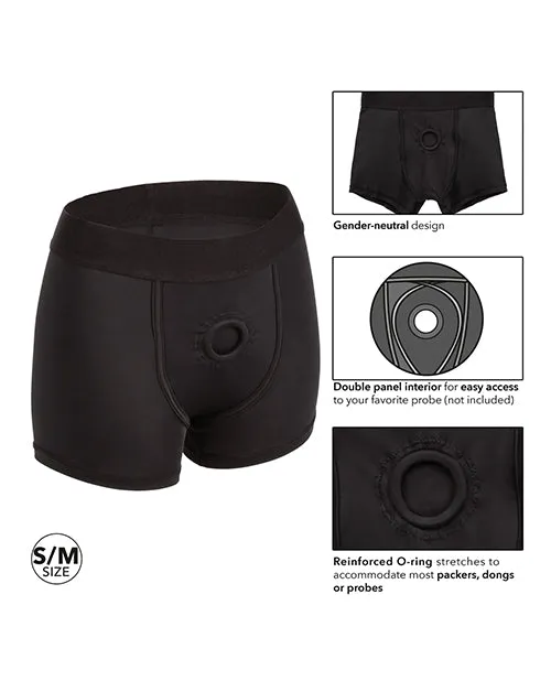 Boundless Female Sex Toys Boundless Boxer Brief Harness SM Black Boundless Female Sex Toys Boundless Boxer Brief Harness SM Black