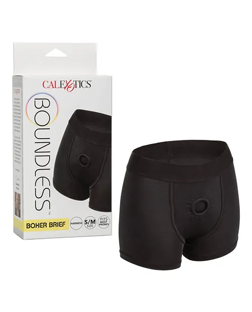 Boundless Female Sex Toys Boundless Boxer Brief Harness SM Black Boundless Female Sex Toys Boundless Boxer Brief Harness SM Black