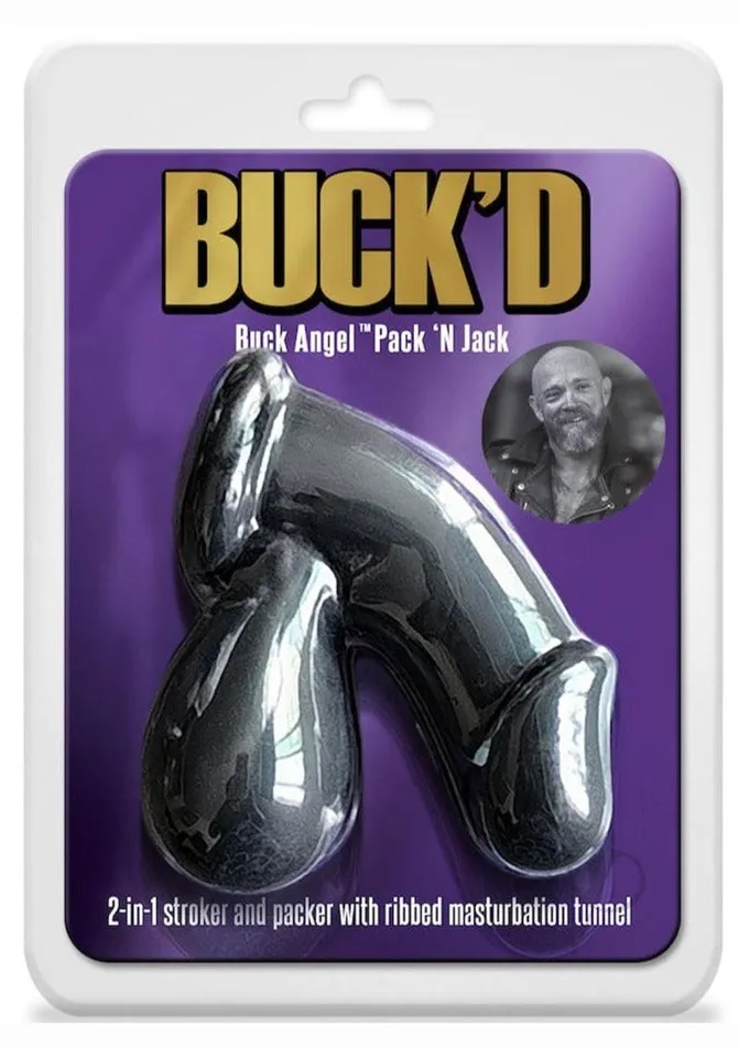 Buck Angel Male Sex Toys Buckd Pack n Jack 2in1 PackerStroker Black