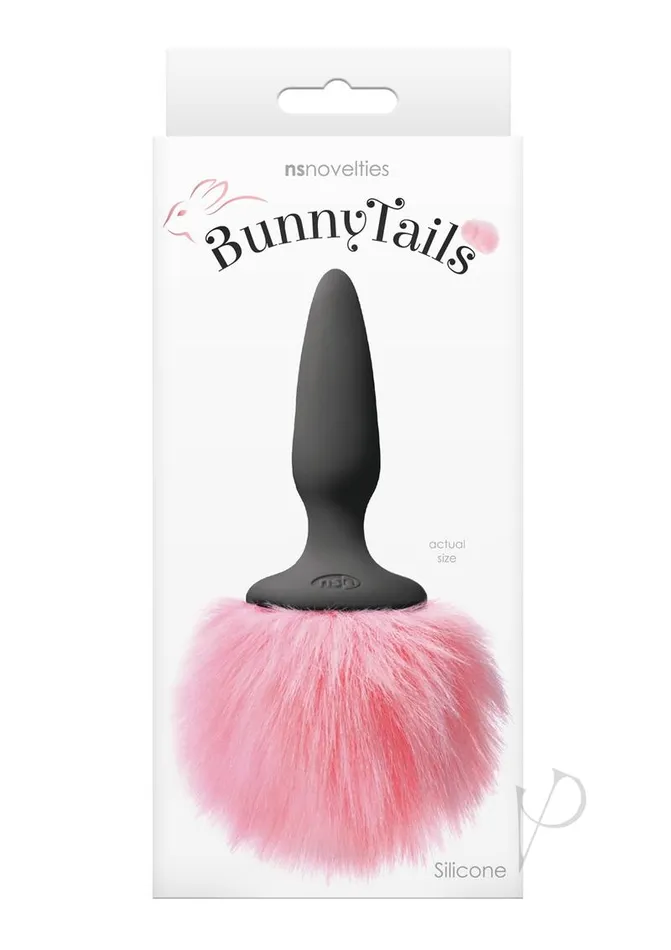 Bunny Tails Anal Bunny Tails Mini Silicone Butt Plug Pink Fur Black