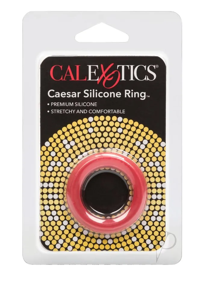Caesar Silicone Cock Ring Red Rings Male Sex Toys