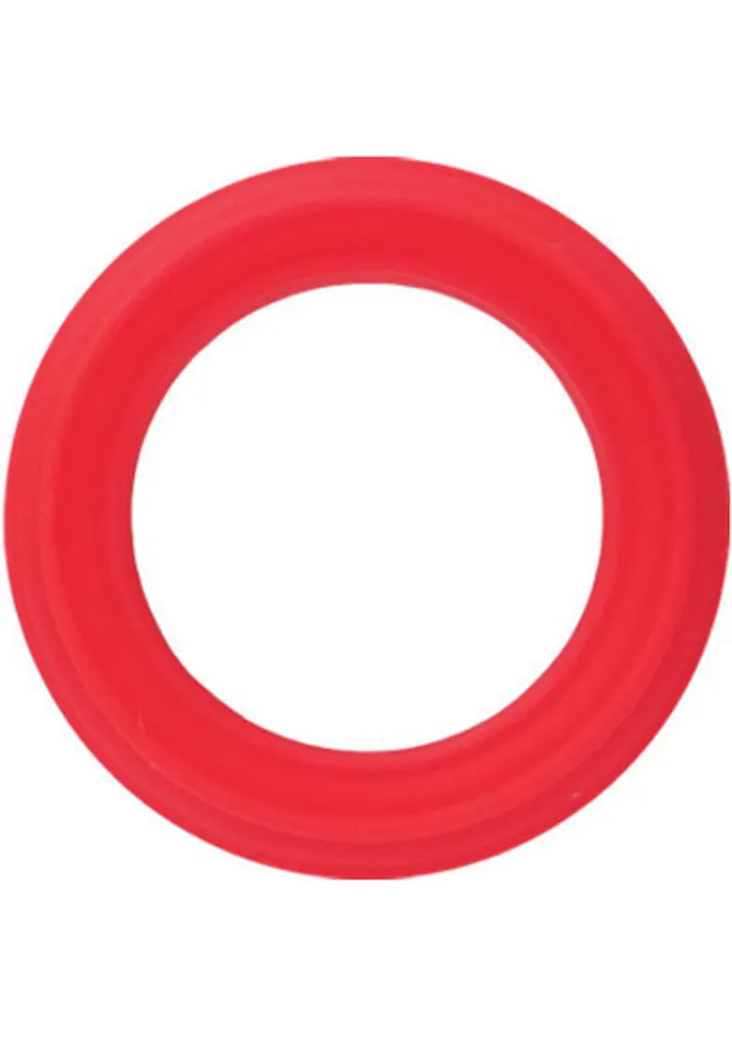 Caesar Silicone Cock Ring Red Rings Male Sex Toys