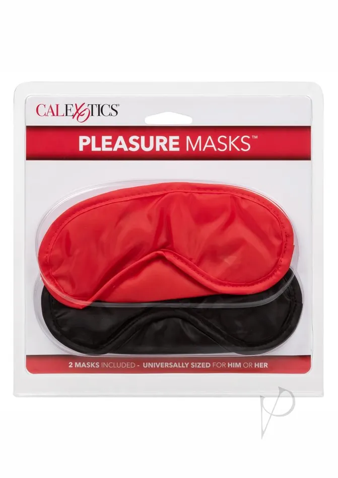 Cal Exotics Vibrators Pleasure Masks 2 pack Red and Black