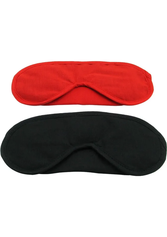Cal Exotics Vibrators Pleasure Masks 2 pack Red and Black