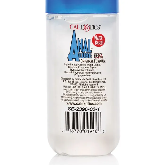 California Exotics Novelties Anal Lube 6 oz Original Male Sex Toys